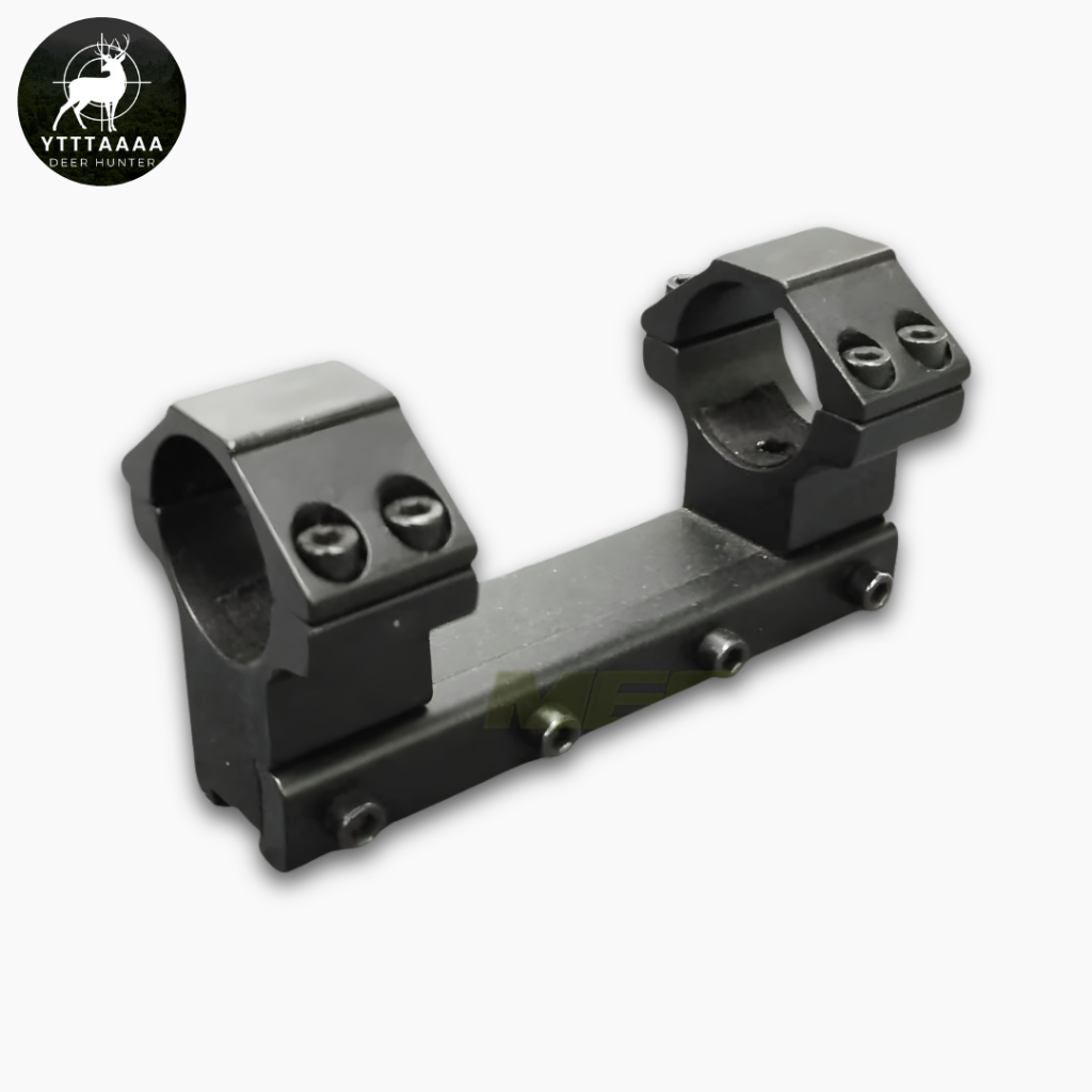 Peninggi Mounting Double Baut Model F OD 25mm Rel 11 – Bracket Alat Optik Outdoor Import Matte Black