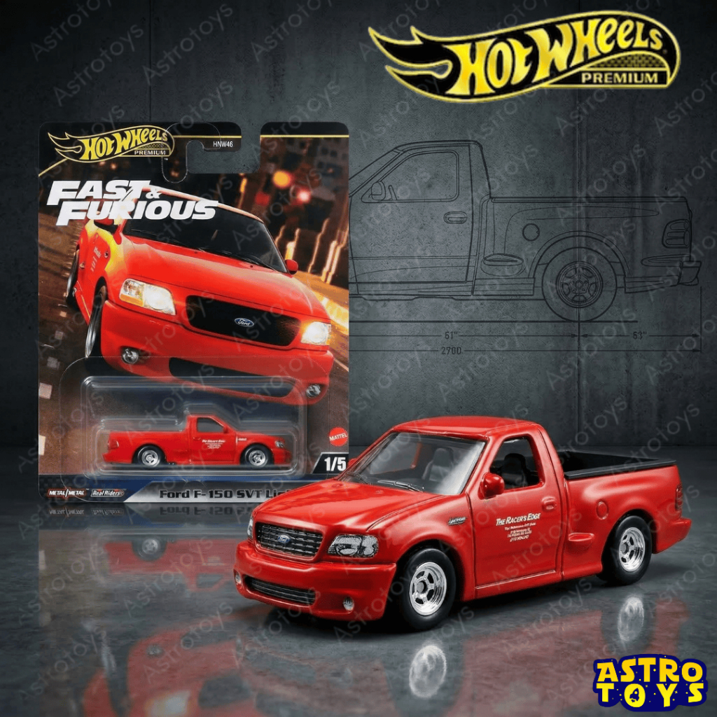 Hot Wheels Premium Fast and Furious Ford F150 SVT Lightning Merah Original Hotwheels