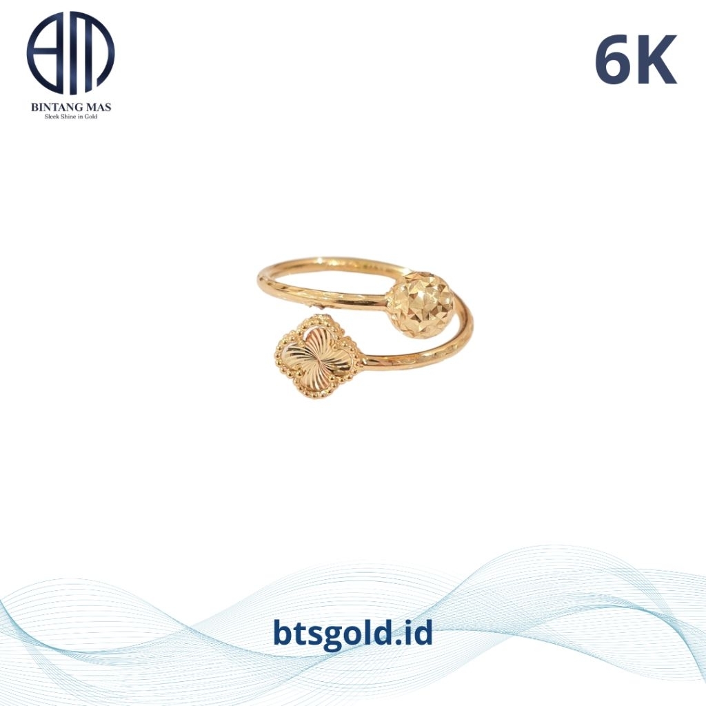 Cincin Emas Alhambra Boba | 6K