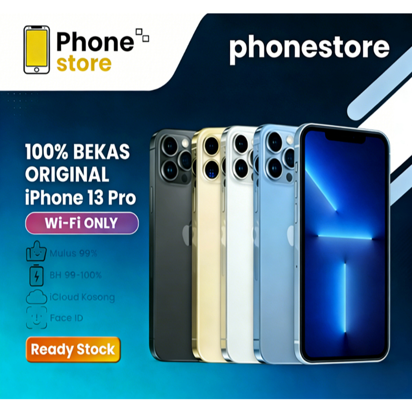 Phonestore IPhone 13 PRO WIFI ONLY Game/Live 128GB 256GB 512GB Bekas Second Original Mulus Fullset