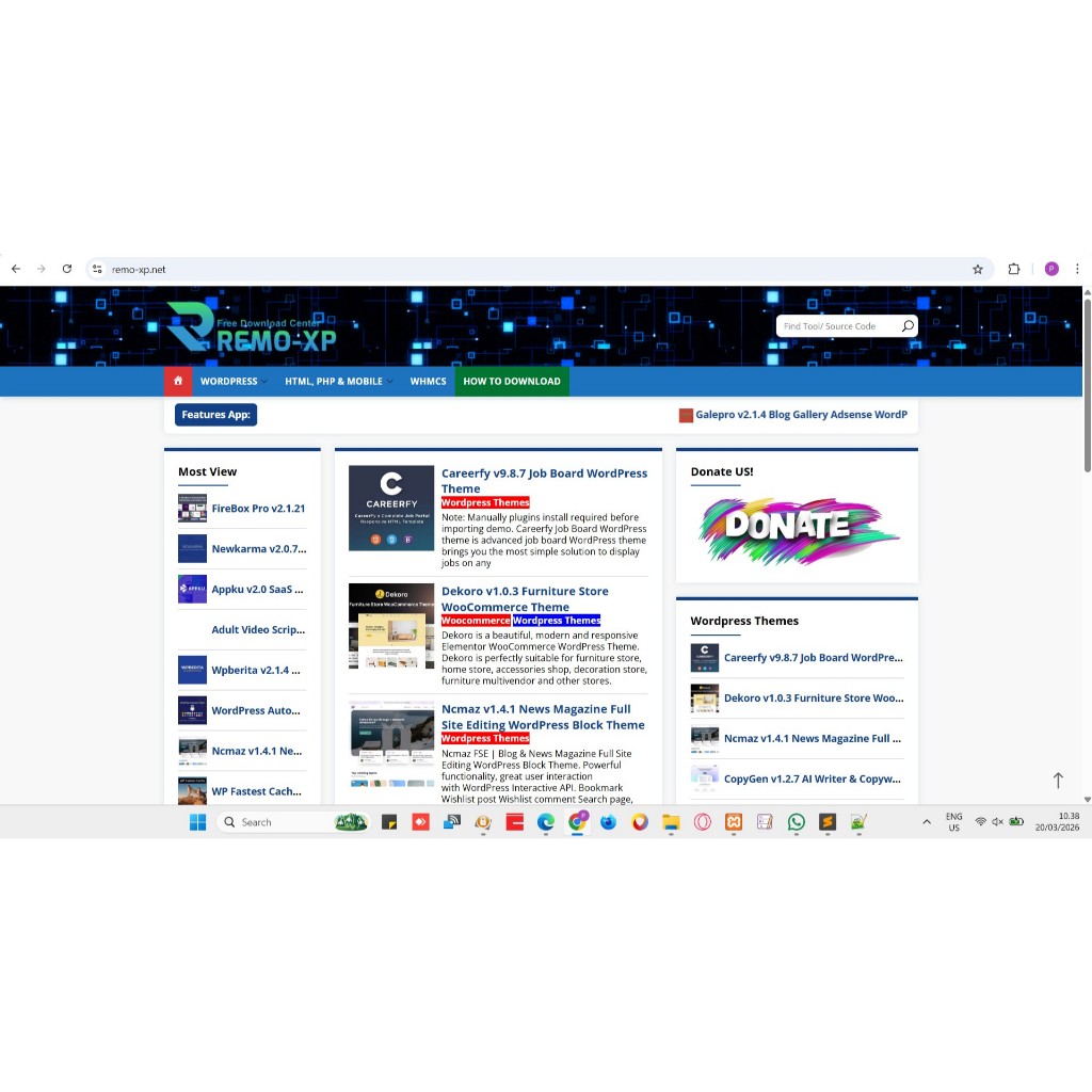 Website Remo-XP.NET dan Kacengeng.com CMS Wordpress Niche Download dan Niche Loker sudah Adsense