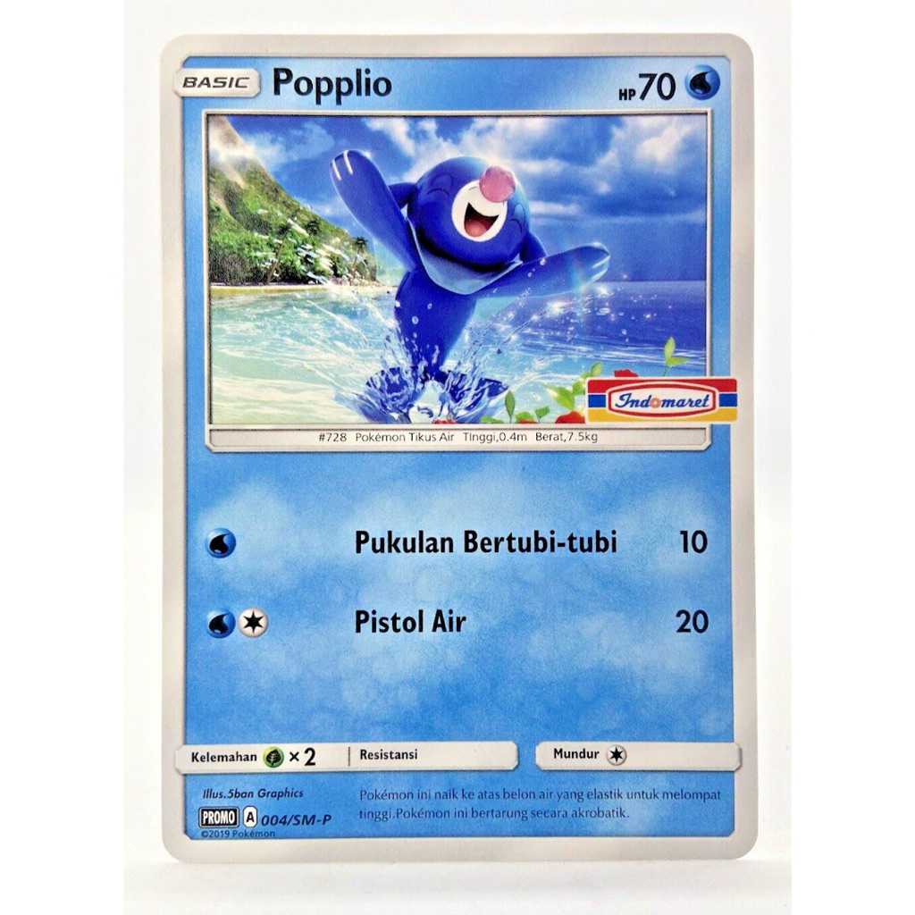 Popplio Indomaret 004/SM-P | Kartu Pokemon Promo Indonesia