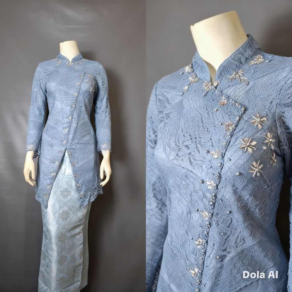 {Rahmaclothing}Kebaya tunik brokat model janggan payet mutiara/kebaya tunik model terbaru/kebaya wis