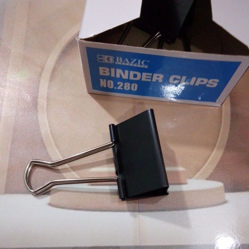 Binder Clip Paper Clip Penjepit No.280 Bazic 60mm Harga Per Pcs