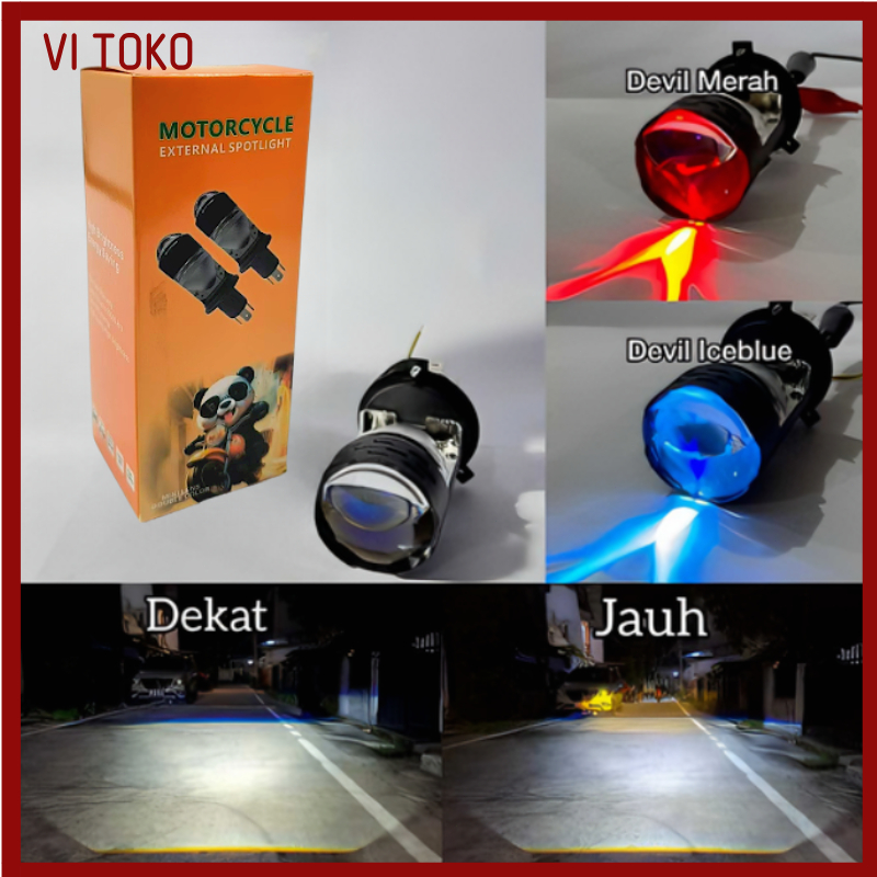 H4 MINI BILED Plus DEVIL MOBIL DAN MOTOR 3 WARNA ALL WEATHER  Ready  UNTUK VARIAN ZE0 Tersedia Devil