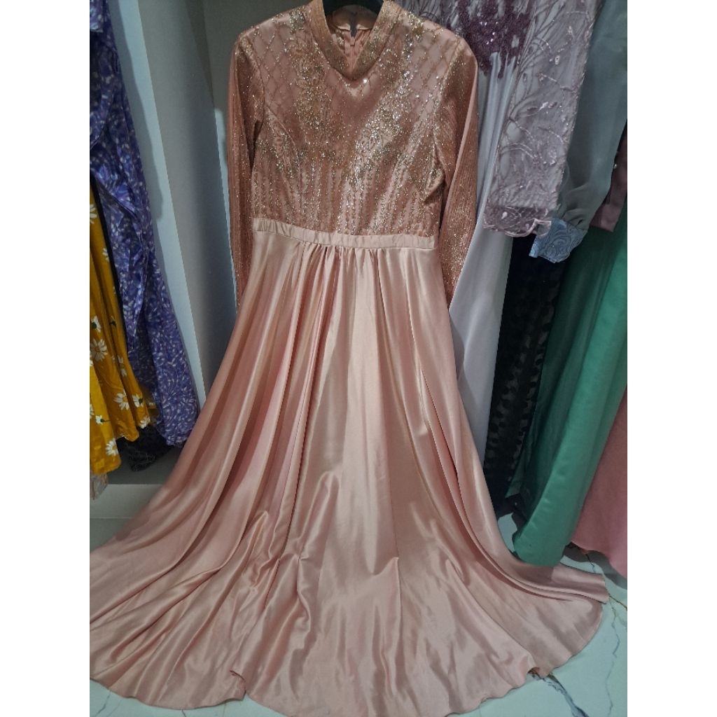 gamis pink salem
