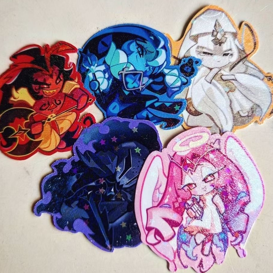 CRK Sticker Glitter 4cm Fanmerch Cookie Run Kingdom Merch (WAJIB BACA DESKRIPSI)