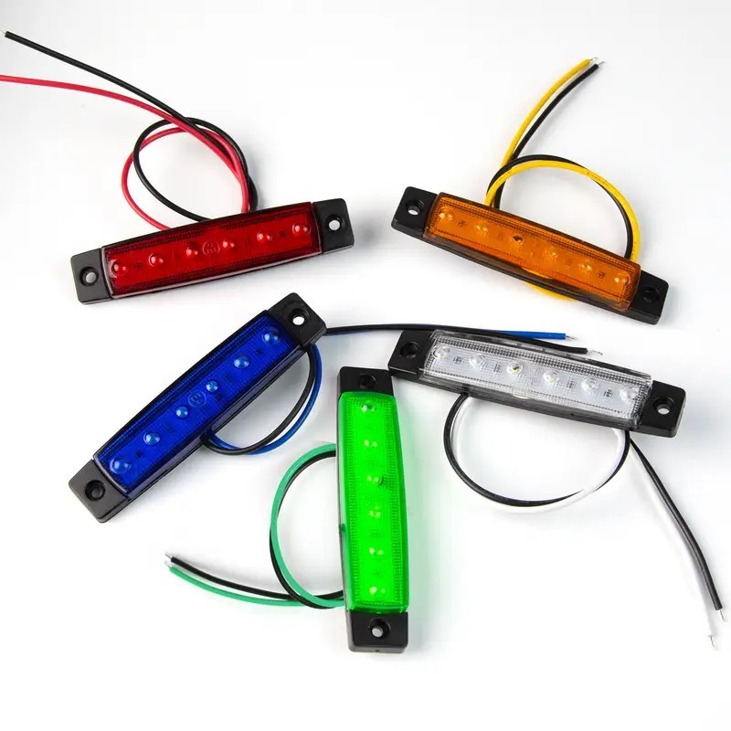 Lampu LED 6 SMD Samping Bak 24 Volt Anti Air Topi Kabin Truk LPS AIR