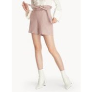 POMELO Striped Paper Bag Shorts - Pink