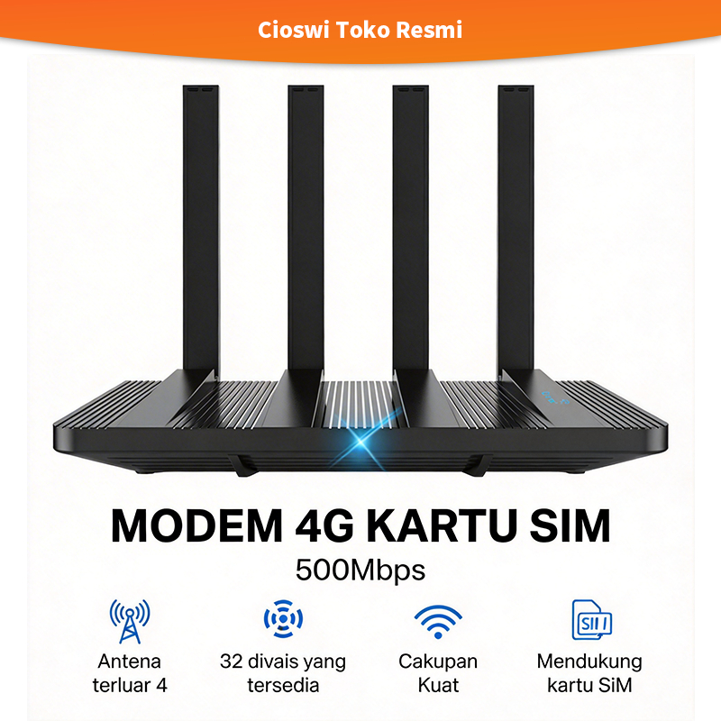 Cioswi Router 4G 500Mbps  Wireless Modem Router Sim Card Unlock All Operator