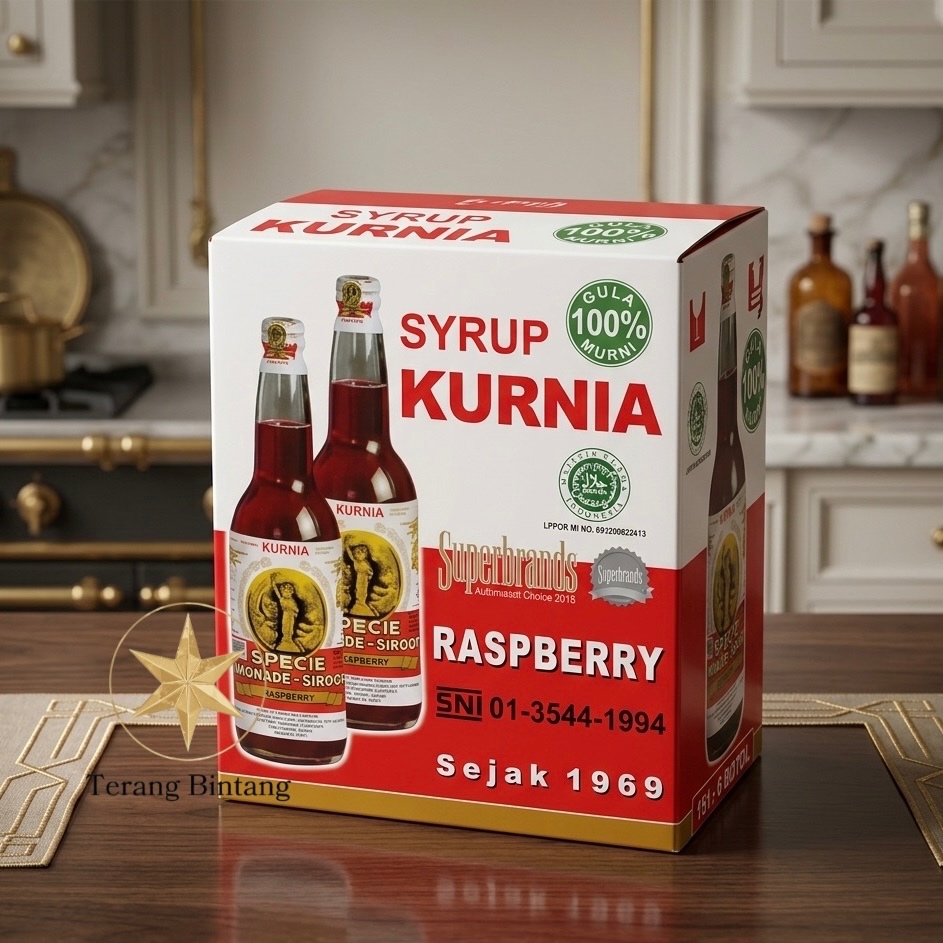 Kurnia Syrup | Sirop Sirup Raspberry Kurnia 600 ml