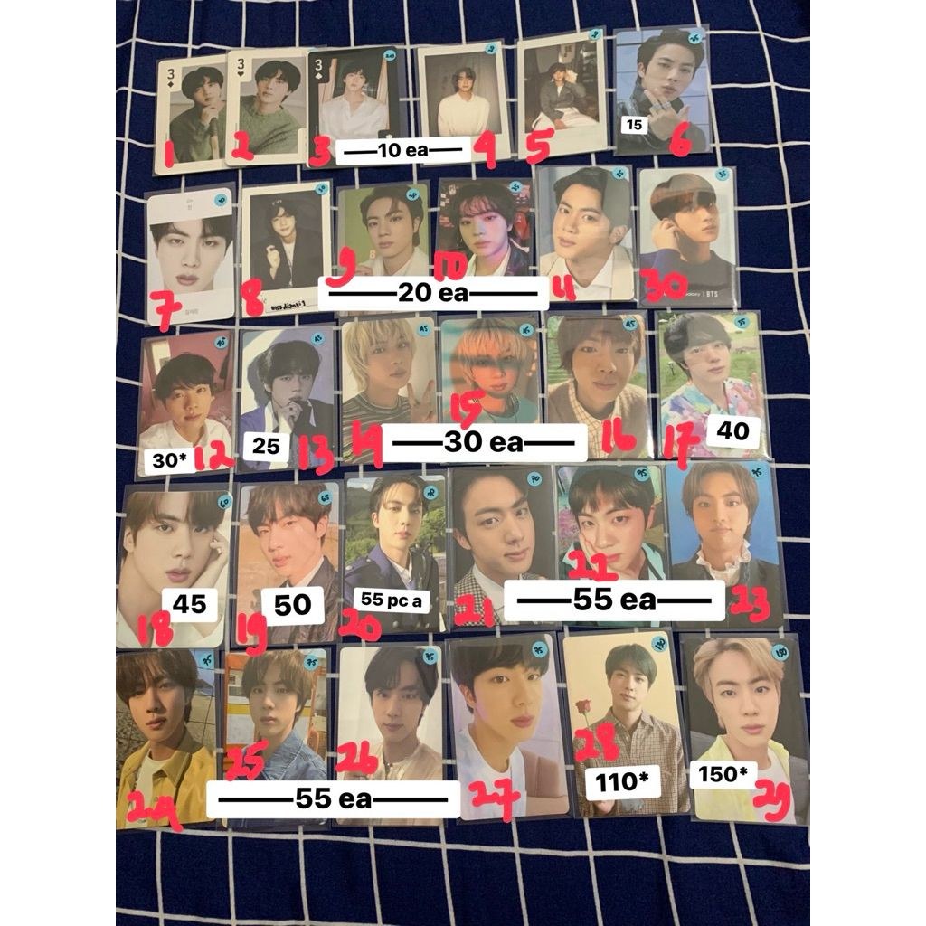 OFFICIAL PHOTOCARD PC BTS JIN SEOKJIN BANGTAN