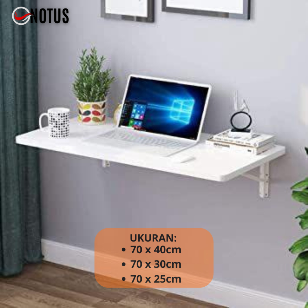 Meja Lipat Dinding Meja Belajar Tempel Tembok Minimalis Meja Kerja Kayu Multifungsi Hemat Ruang Panj