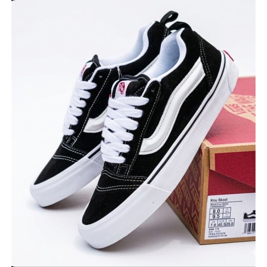 Vans Knu Skool Black White Original BNIB Sepatu Vans Original 100%