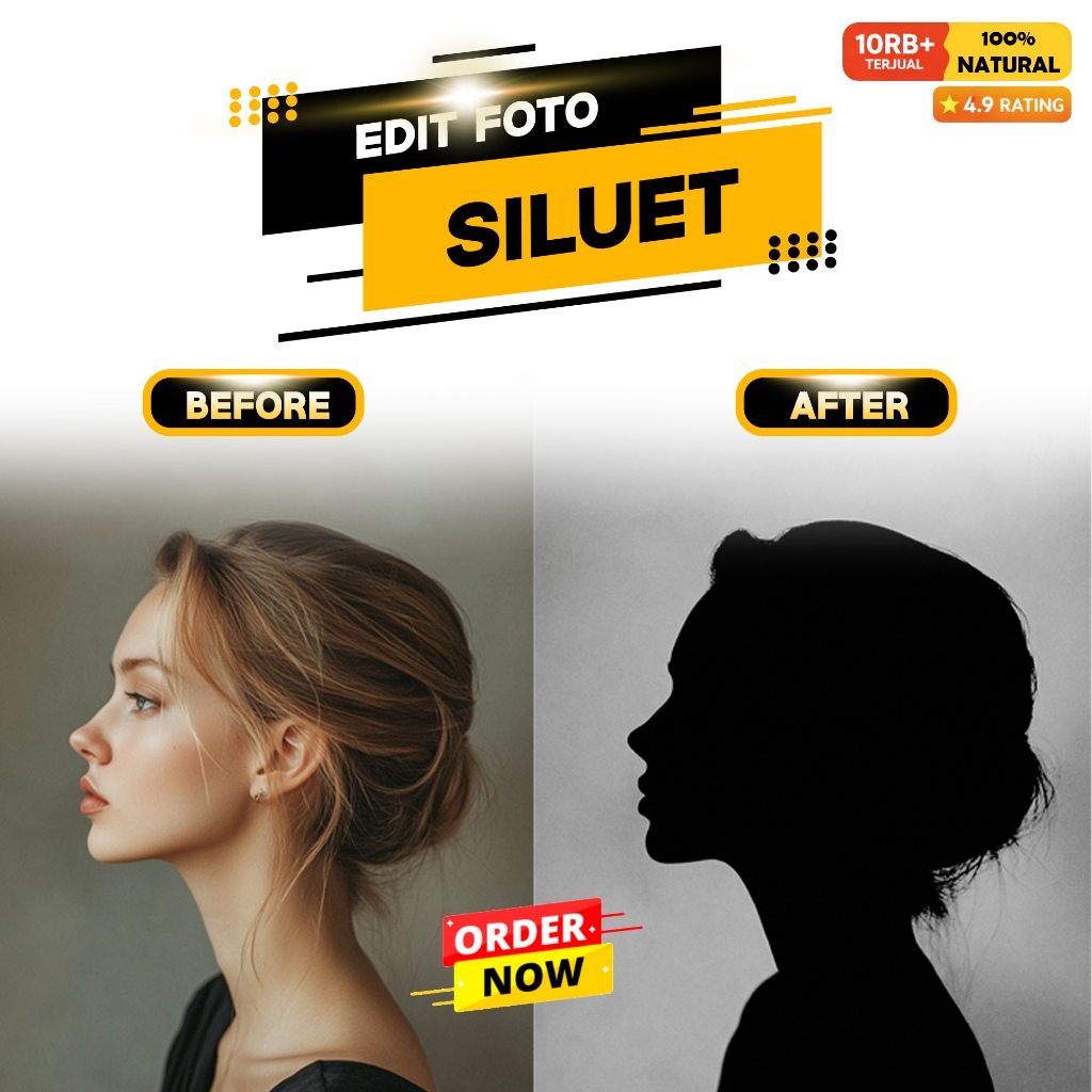 Jasa Edit Foto Siluet Wajah Aesthetic | Kado Ulang Tahun Wisuda Anniversary Unik & Berkesan