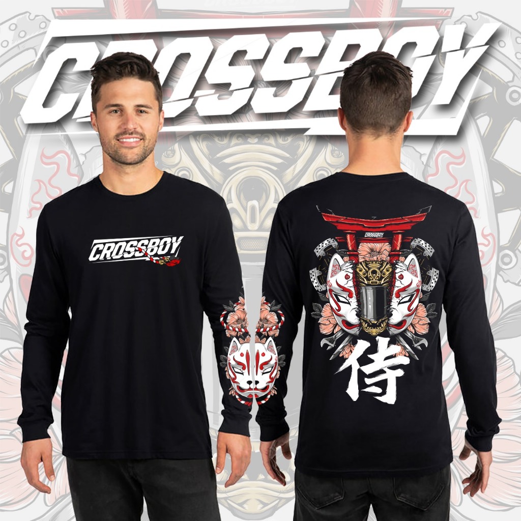 kaos tangan panjang pria distro crossboy kitsune motor touring sunmori racing