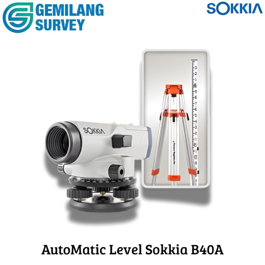 Sokkia B40A Automatic Level | Waterpass Sokkia B40A - Alat Pengukuran Tingkat Otomatis