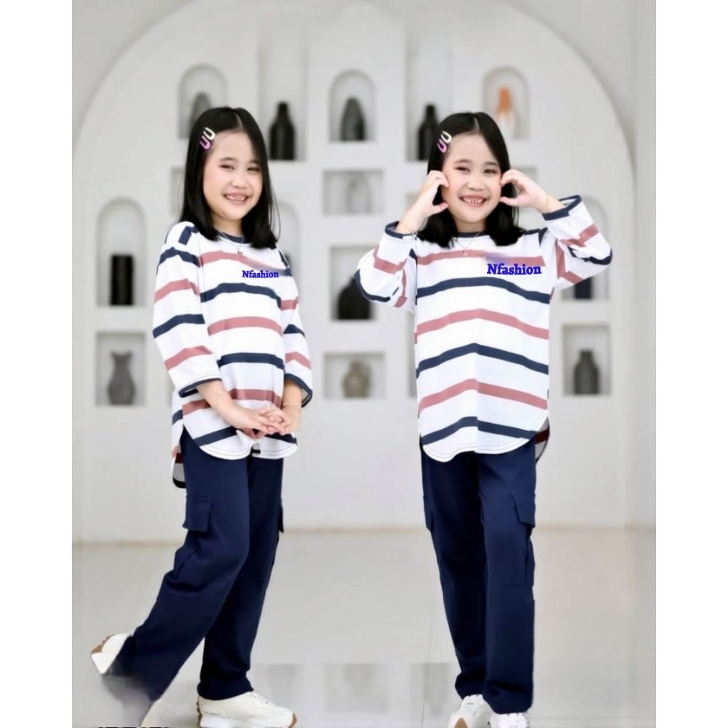 Setelan Anak Perempuan One Set Anak Perempuan Cargo Setelan Anak Perempuan Combed 24s Setelan Anak Z