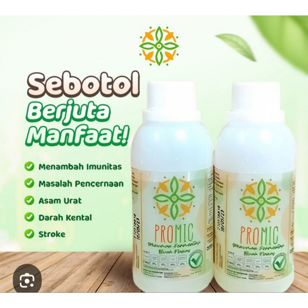 Promic Probiotic Microbs Minuman Probiotik Alami 200ml - Rasa Nanas, Membantu Pencernaan dan Imunita