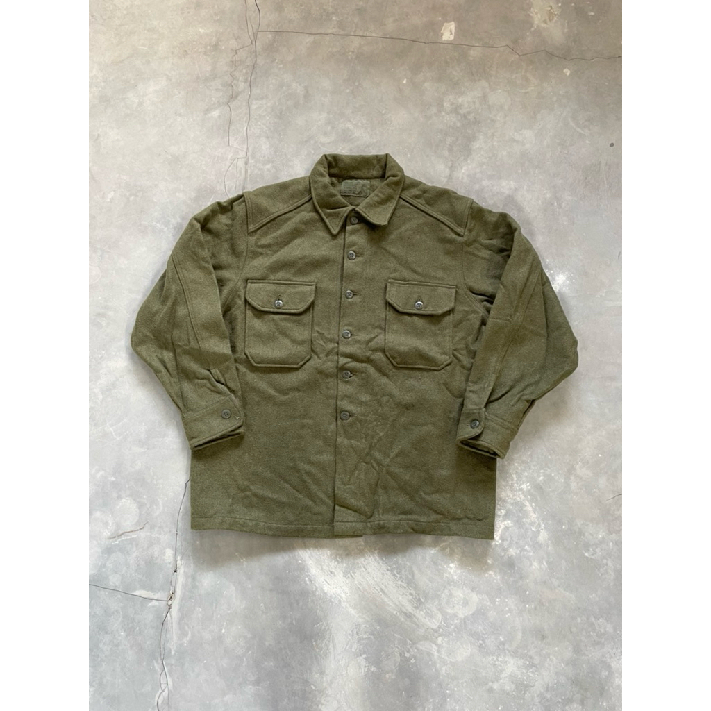 US Army OG-108 Wool Field Shirt Olive Green 1950-1960’s