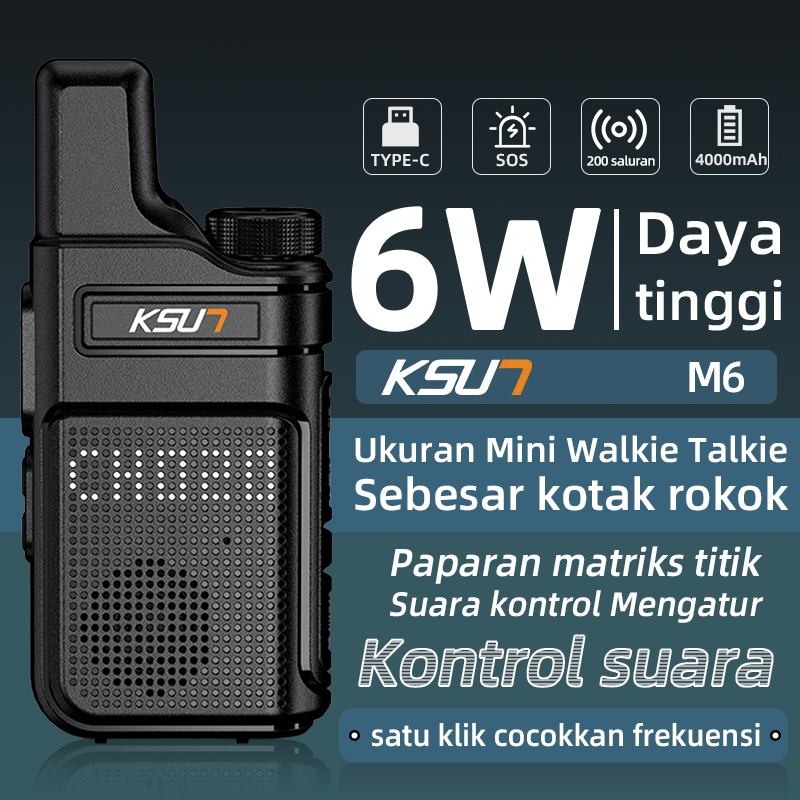 KSUN X-TFSI Walke Talkie M6 Pasangan Ht Jarak Jauh 5Km Mini Handy Talky