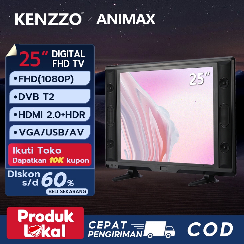 Animax Digital TV LED 25 Inch Televisi LED FHD Digital TV Garansi 1 Tahun