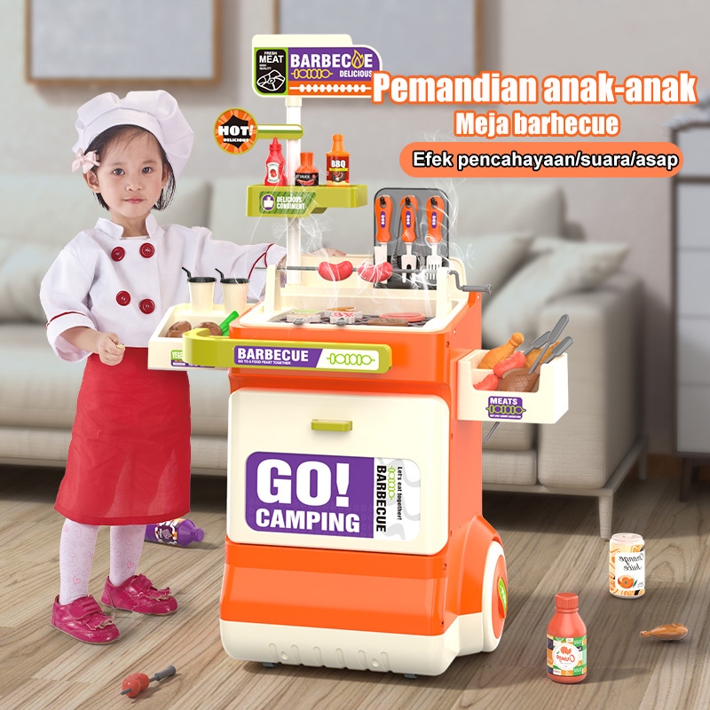 Mainan Masak Anak Perempuan Mainan Masak Masakan Jumbo Wastafel Dapur Spraying Mist Set Dapur Mainan