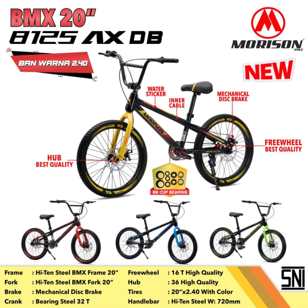 SEPEDA ANAK BMX 20 MORISON 8125 REM CAKRAM