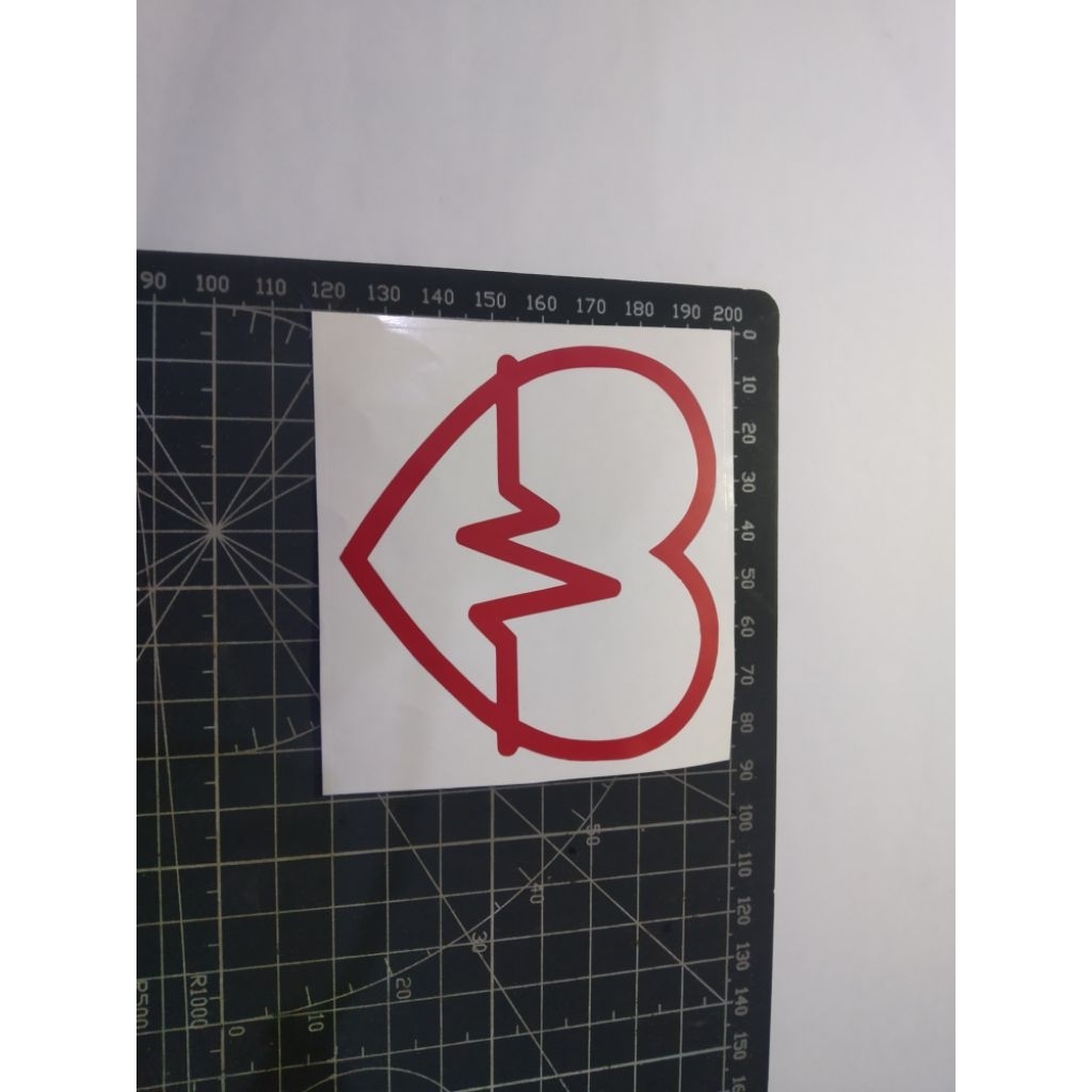 stiker cutting heart beat