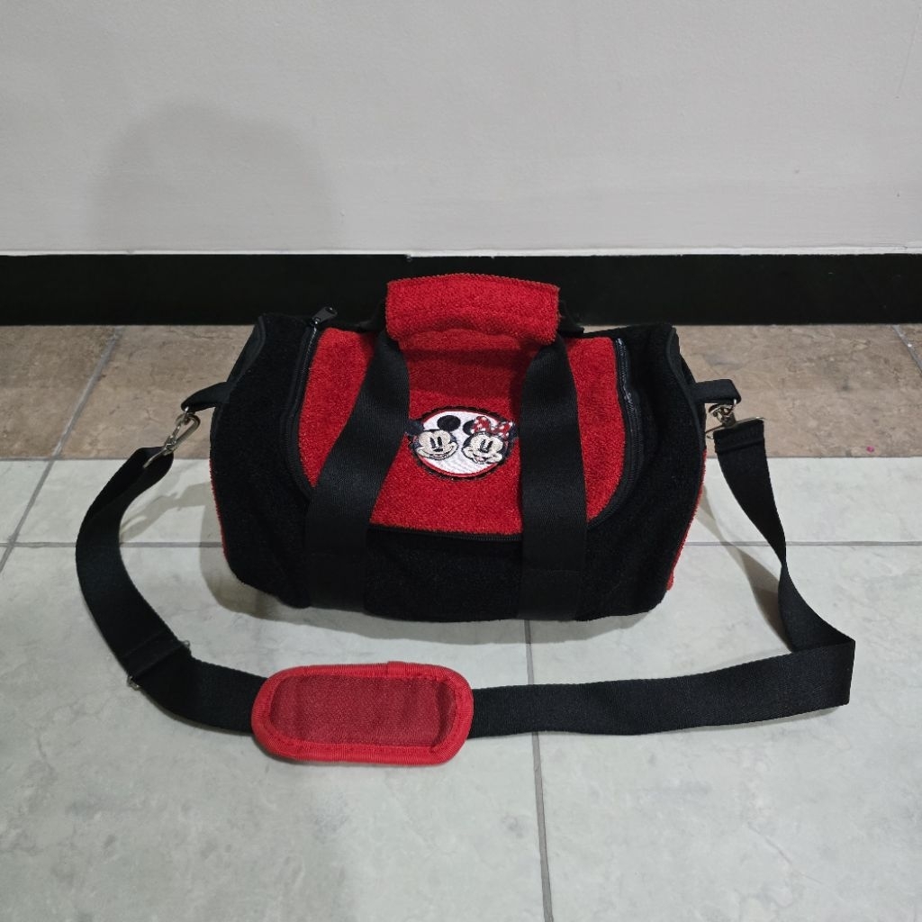 preloved tas selempang kain tas pergi anak merah