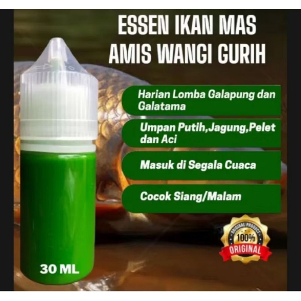 Essen ikan mas paling gacor aroma Essen ikan mas amis wangi gurih, esen ikan mas indukan/harian kilo