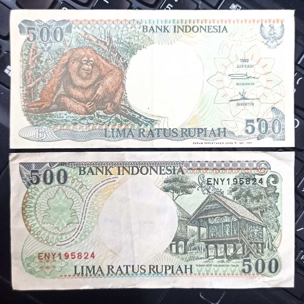 Uang Kuno Indonesia 500 Rupiah Otan Bekas