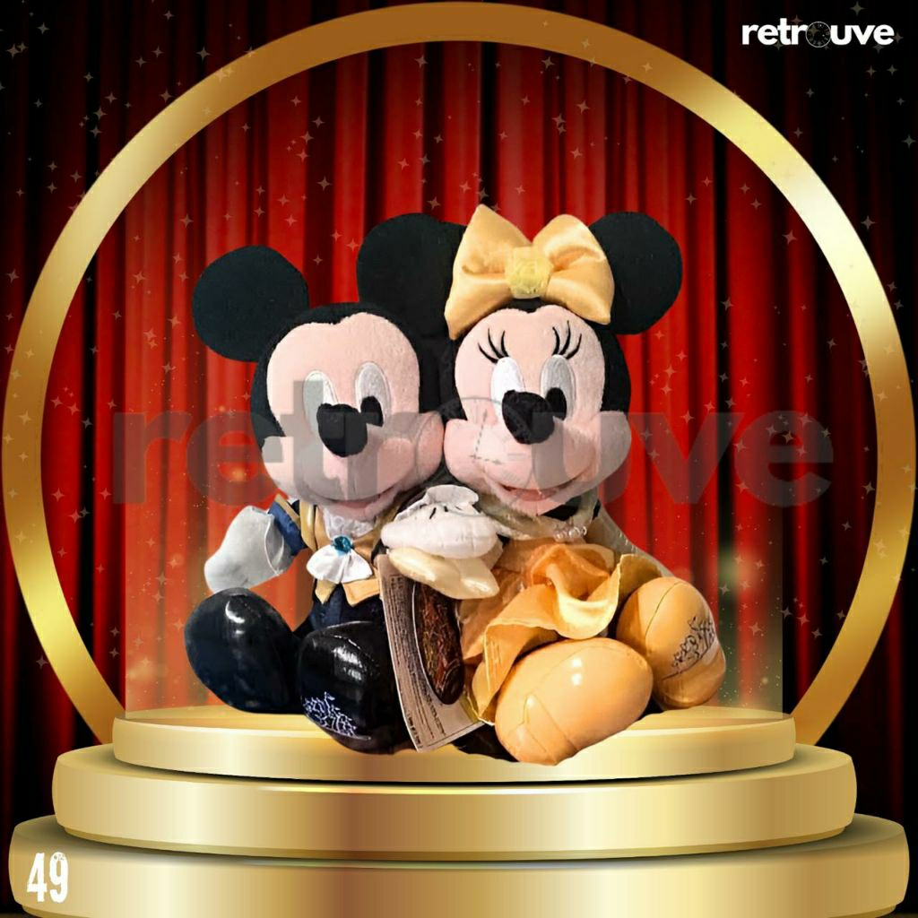 Mickey and Minnie Beauty & the Beast Magnetic Plush Tokyo Disney Resort