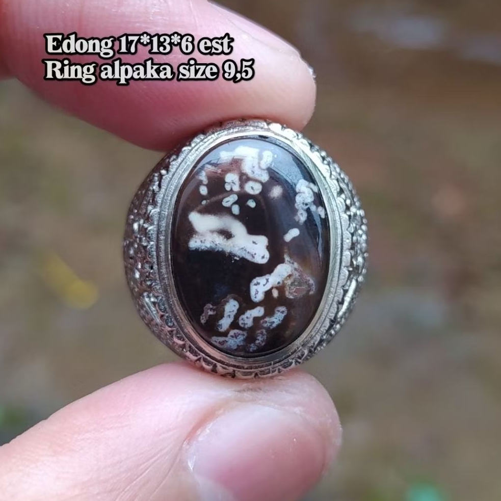 (BISA COD) Cincin Batu Akik Pancawarna Garut Edong Klasik