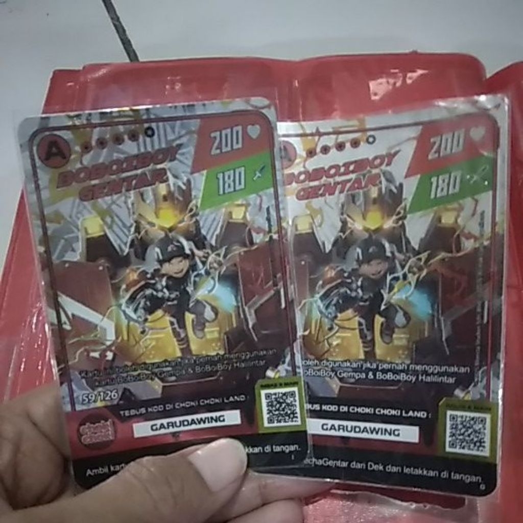kartu boboiboy monsta galacy card boboiboy gentar season 2