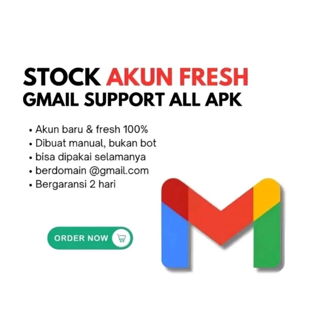 Akun Gmail Fresh Umur 3 Hari Ke Atas, Siap Pakai Tanpa Verifikasi