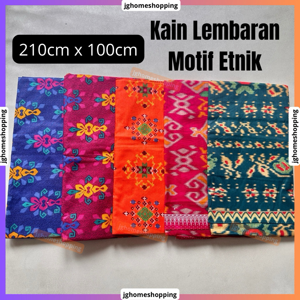 Kain Batik Katun Lembaran Motif Etnik