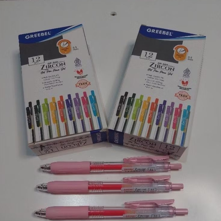 PULPEN GREEBEL ZIRCON GP-509 TINTA PINK 0,5MM (1PACK/12PCS)