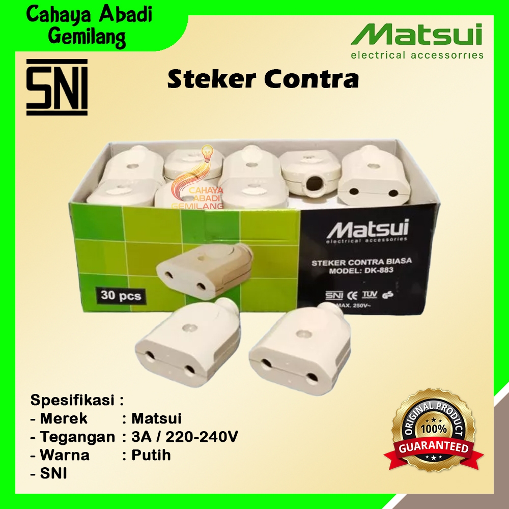 Steker Contra Matsui Dk-883 Gepeng Tipis / Steker Betina