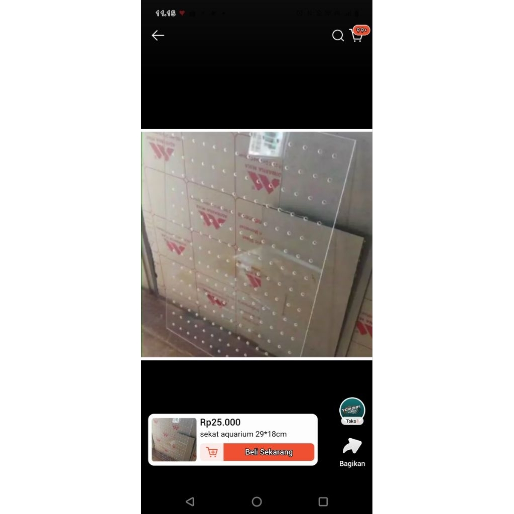 Sekat Aquarium akrilik