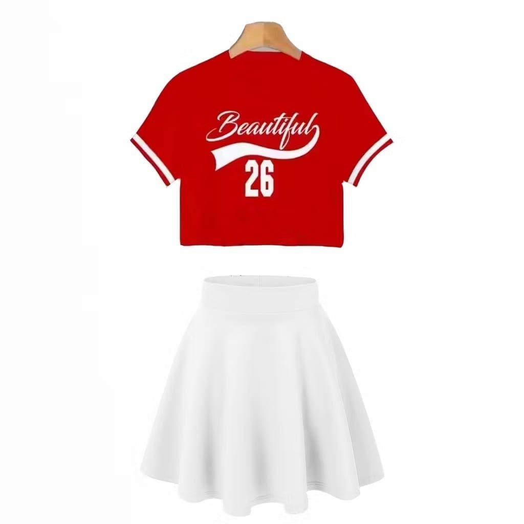 Setelan Anak Perempuan Beautiful One Set Crop Top  Set Baju Anak Perempuan