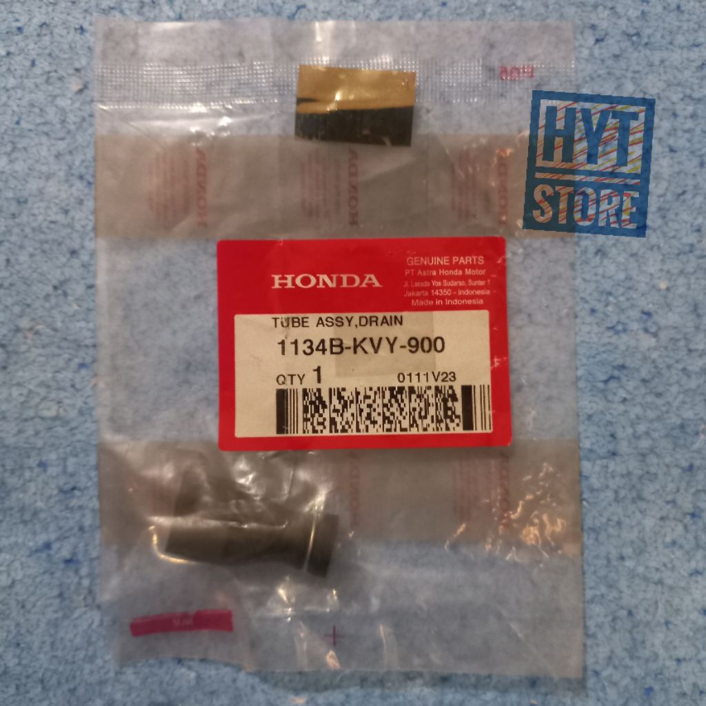 Tube Drain Assy 1134B-KVY-900 Karet Tutup Pipa Pembuangan Blok CVT Beat Genio Scoopy Spacy Vario 113