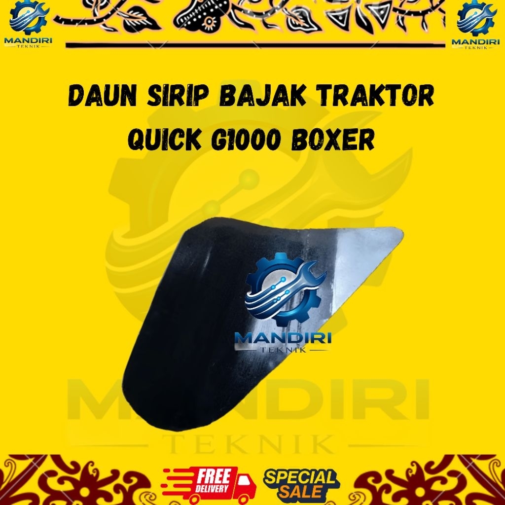 Daun sirip Bajak traktor Quick Kubota G1000 boxer