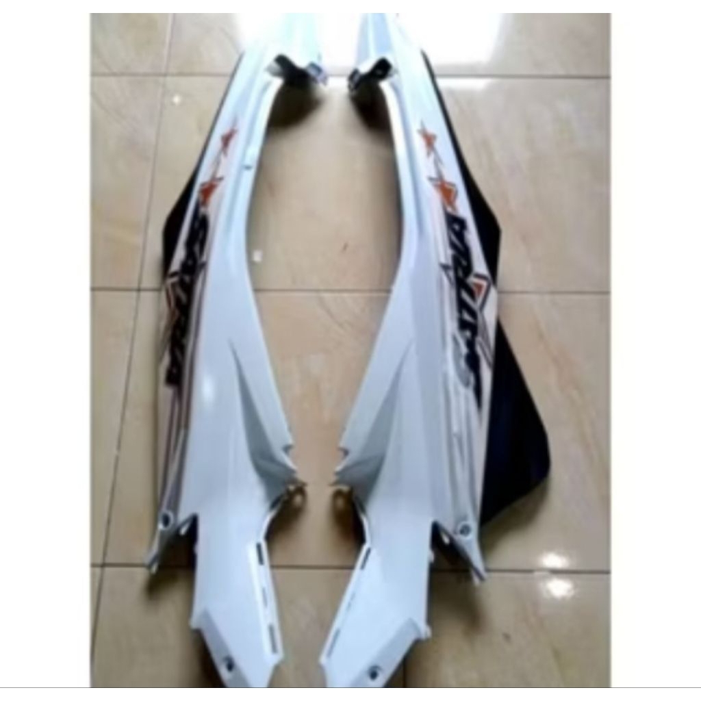 PAKET BODY BELAKANG SUZUKI SATRIA F150 FL BODI SATRIA FU FL FACELIFT ALL WARNA PUTIH PLUS STRIPING
