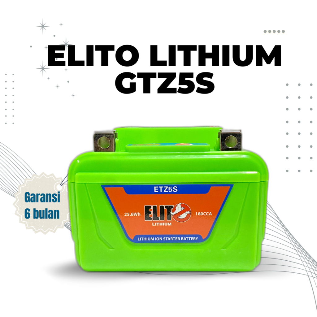 Aki ELITO Motor Lithium Ion Starter Battery Gtz5s ytz5s MF