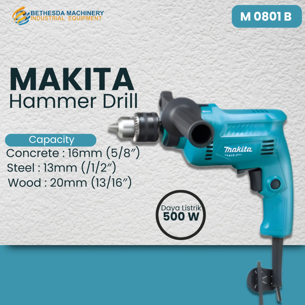 Hammer Drill MAKITA Bor Tangan 13 mm / 16 mm Bor Beton / Kayu