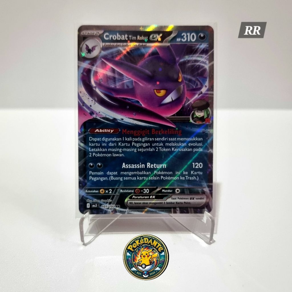 POKEMON Crobat Tim Roket EX 101/193 RR 100% ORIGINAL
