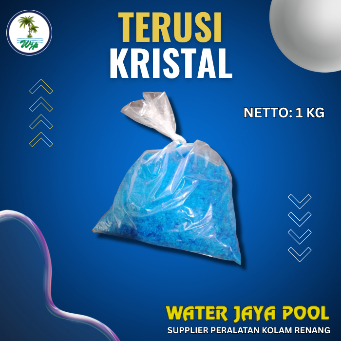 terusi kristal 1kg/ terusi kolam renang/ terusi 1kg krista/ pembiru air kolam renang/ obat kolam ren