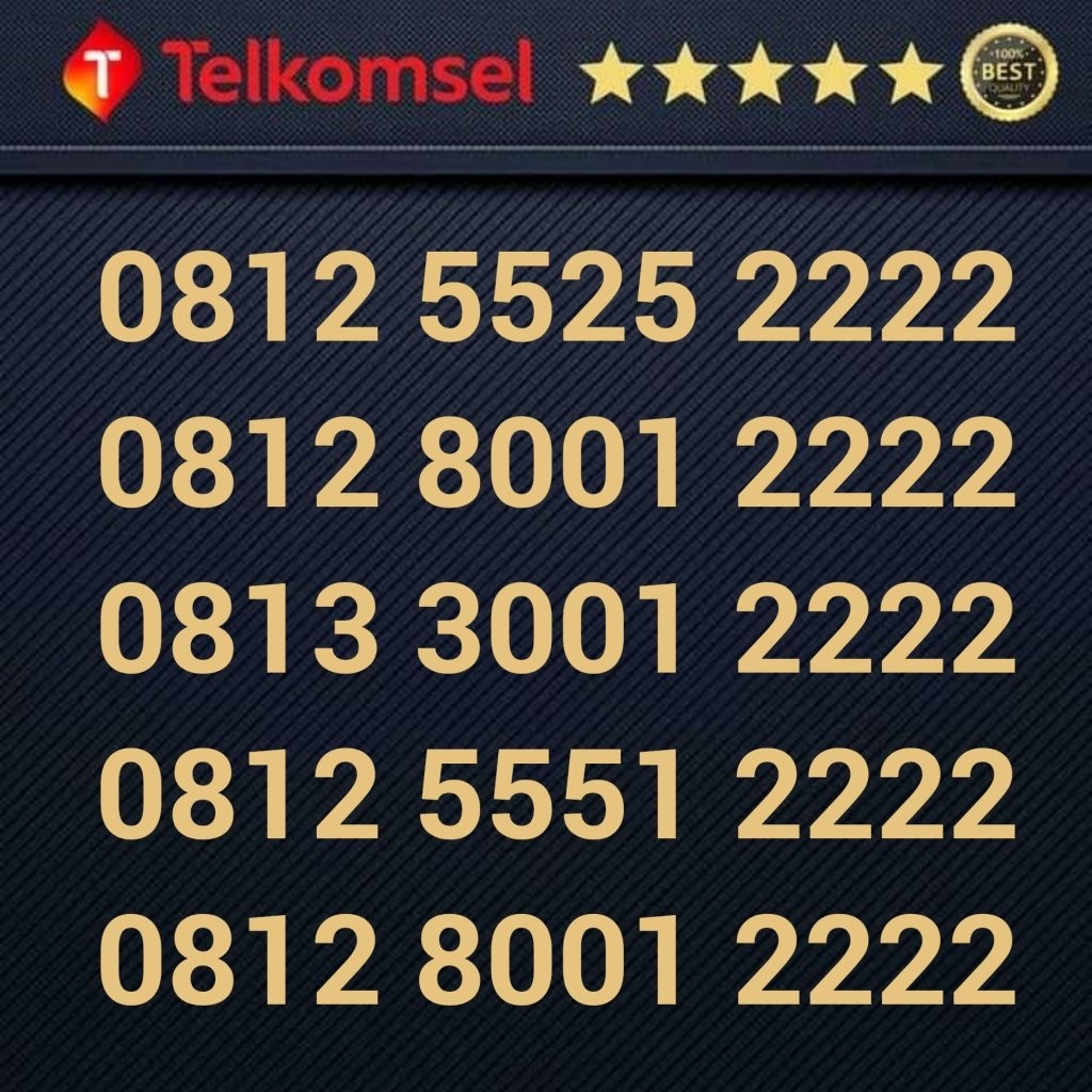 Kartu Perdana SIMPATI - Nomor Cantik - 0812 55 25 2222 0812 55 51 2222 0812 55 52 3333 0812 8001 222