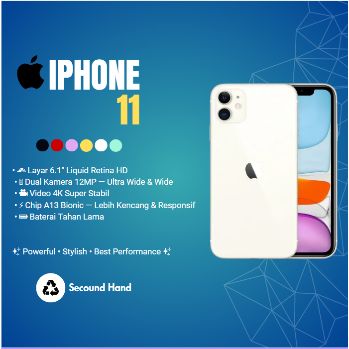 iPhone 11 iBox Original 100% Kirim Cepat iPhone 11 Second Bekas Ex iBOX 64GB 128GB 256GB Fullset Mul